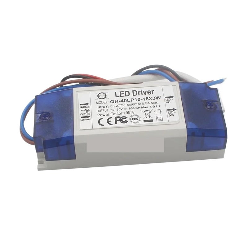 10 To 18x3w 650mA AC 85 265V LED Driver Transformer For Ceiling Light